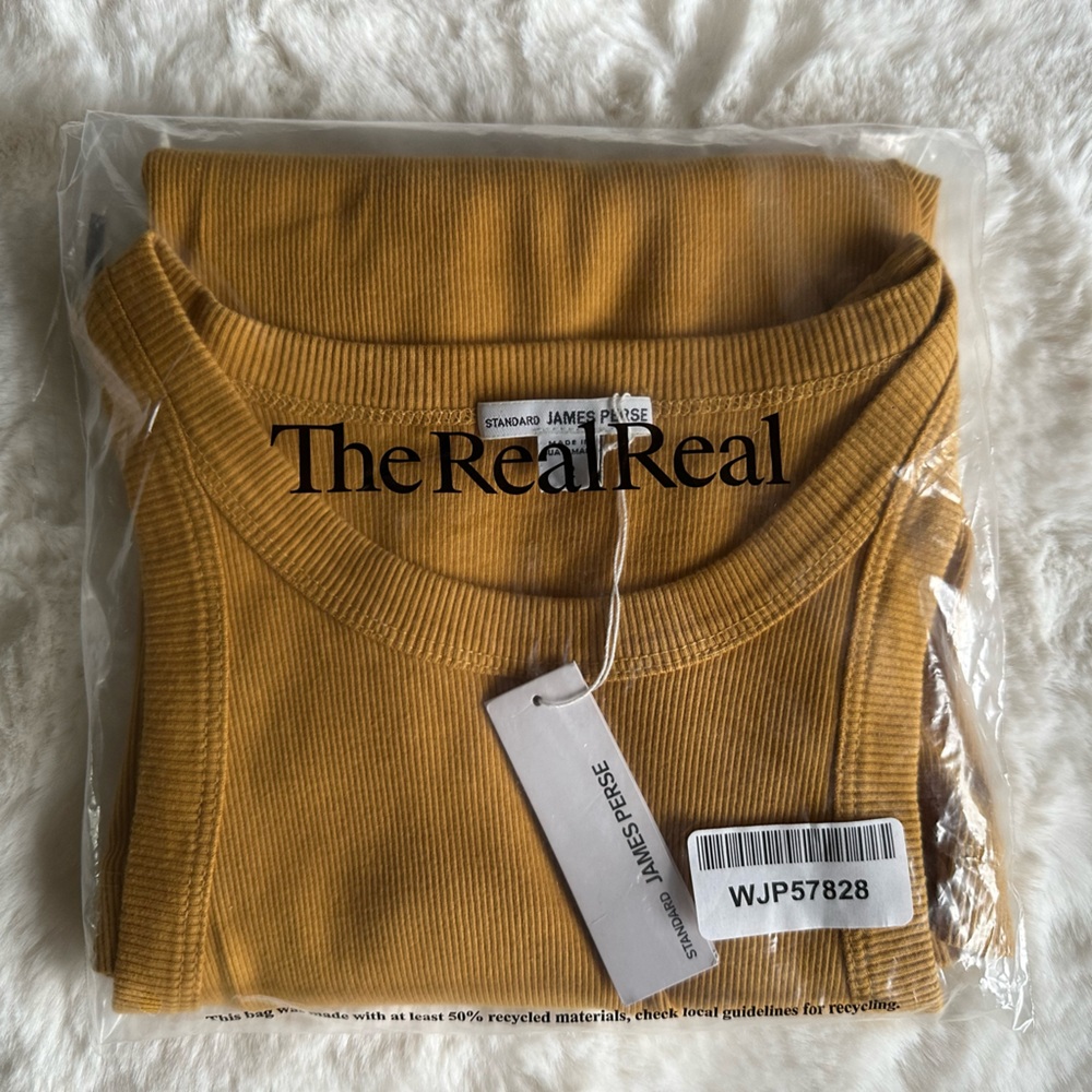 NWT James Perse Standard Ribbed Stretch-Supima Cotton Tank